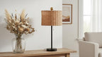 Aspen Creative 31604, Drum Spider Lamp Shade, Natural Rattan, 12" Top x 12" Bottom x 9" Height - color: Rattan