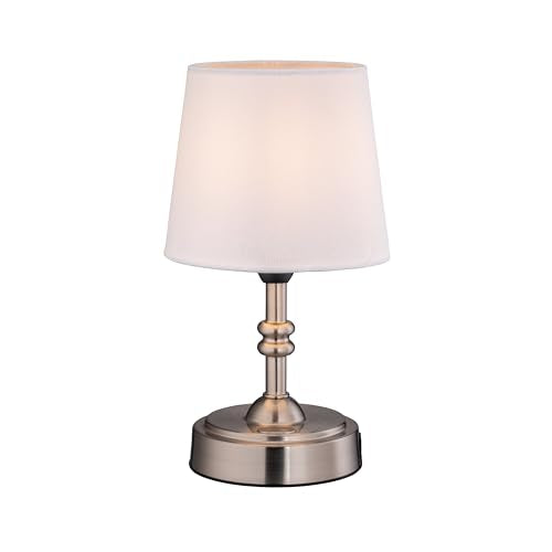 O’Bright Seraph mini – Cordless LED Table Lamp with Dimmer, Built-in Rechargeable Battery, 3-Level Brightness, Patio Table Lamp, Bedside Night Lamp, Ambient Light for Restaurant, Brushed Nickel - color: Brushed Nickel