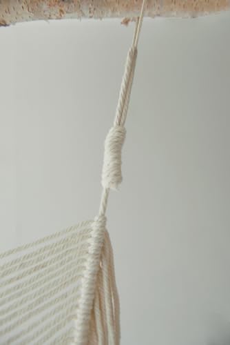 Macrame Curtain Boho Curtains Room Divider Wedding Or Wall Decor Doorway Window Wall Decor Macrame Cord Fiber Yarn Art Craftsmanship Bedroom Headboard Décor 31" Wx 75" L - color: Ivory2