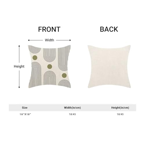 Boho Mid Century Pillow Covers 18x18 Inch Set of 2, Abstract Simple Green Sun Arch Decorative Throw Pillowcase Boho Modern Outdoor Farmhouse Cushion Cover for Sofa Couch Bed Living Room Decor - color: Boho9, size: 18" x 18" (Pack of 2)