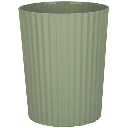 JiatuA Small Trash Can Plastic Wastebasket Round Garbage Container Bin for Bathroom, Kitchen, Bedroom, Home Office, College Dorm, Green - color: Green, size: 1.8 Gallons