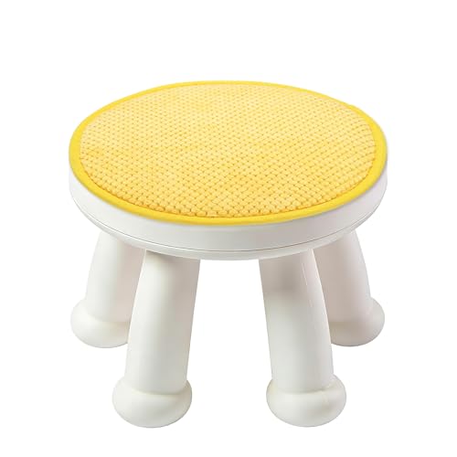 uxcell Round Stool Cushion, 10 x 10 Inch Round Seat Pads with Elastic Straps, Anti-Slip Soft Round Pad Chair Seat Cushions for Dining Chairs Kitchen Bar High Stool, Lemon Yellow - color: Lemon Yellow, size: 10 x 10 Inch