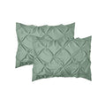 Elegant Comfort 2-Pack Sham Set Pinch Pleat Design, 1500 Premium Hotel Quality Microfiber, Stylish Design-Easy Care, Wrinkle and Stain Resistant, 2-Piece Sham Set, Pleated Standard/Queen, Smoke Green - color: Smoke Green, size: 26" x 20" (Pack of 2)