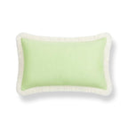 Hofdeco Premium Coastal Hampton Outdoor Performance Lumbar Pillow Cover Only, 12"x20" Water Repellent, UV and Fade Resistant for Backyard, Couch, Poolside, Grass Green Woven Solid - color: Grass Green Solid 12"x20"
