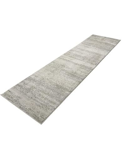 Rugs.com Angelica Collection Rug – 10 Ft Runner Gray Medium Rug Perfect for Hallways, Entryways - color: Grey, size: 2'7" x 10' (Runner)
