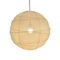 Hytsoeee(19.69Inch) Large Round Linen Fabric Lantern, Beige Foldable Hanging Fabric Lantern Lamp Shade,Handmade Linen Cloth Lanterns Pendant Light Shade for Home, Leisure Places, Ceiling Decor