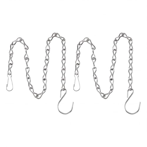 2 Pack Hanging Chain for Bird Feeders, Planters, Lanterns and Ornaments (9.5 Inch, Silver) - color: Silver, size: 9.5 Inch