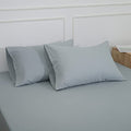 Simple&Opulence Linen Pillowcases 1 Pair Basic Style 55% Euro Linen 45% Cotton Blend Solid Color Flax Shams Set of 2, King Size 20"x40", Dusty Blue - color: Dusty Blue, size: 20"x40"