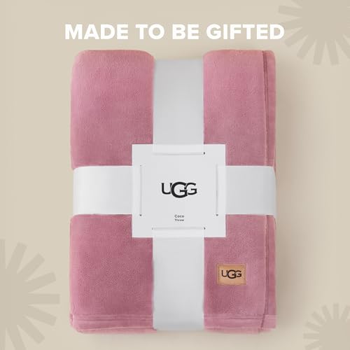 UGG Coco Throw Blanket – Soft Fluffy Blanket for Sofa, Perfect for Bedroom Decor, House Warming Gifts or Luxurious Gifts for Women, 50" x 70", Pink Dusty Orchid - color: Pink
