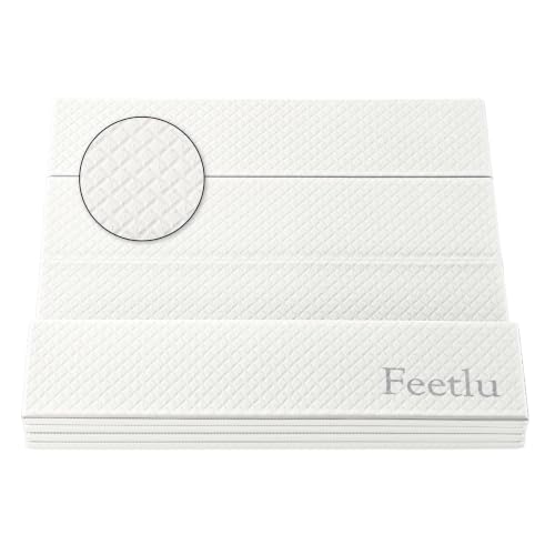 Foldable Yoga Exercise Mat, 6mm/8mm/10mm/12mm Thickness, 72 x 24 Inch - Lightweight, Anti-Slip, and Easy to Store for Yoga, Pilates, Home Workouts, and Floor Exercises - color: White, size: 24" x 72" x 1/4"