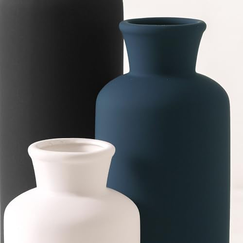 Ceramic Vase Set of 3, Neutral Modern Vases Home Decor Boho Vases Farmhouse Decor Flowers Pampas Vase for Table Mantel Entryway Shelf Living Room Kitchen Bathroom - Mutlicolor - color: 007-multicolor Modern