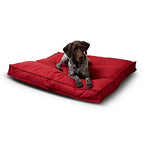 South Pine Porch Mila Square Tufted Pillow Style Dog Bed, Scarlet, Large (40" x 40") - color: Scarlet, size: Large (40" x 40")