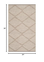 SAFAVIEH Montauk Collection Accent Rug - 2' x 3', Beige, Handmade Cotton, Ideal for High Traffic Areas in Entryway, Living Room, Bedroom (MTK821E) - color: Beige, size: 2' x 3' (Rectangular)
