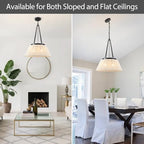 18.11 Inches Drum Chandeliers Boho Woven, 4Lights Boho Chandelier Cream White Hand-Woven Bohemian Pendant Light, Height Adjustable Rattan Bohemian Chandelier for Dining Room Kitchen Island - color: 18Inch-Rattan-Drum
