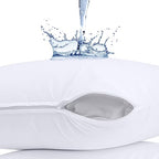 Utopia Bedding Premium 100% Waterproof Pillow Protectors with Zipper King Size (Set of 40), Bed Bug and Dust Mite Proof Zippered Pillow Covers, Pillow Encasement Cases, White - size: King (Pack of 40)