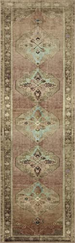 Loloi Magnolia Home by Joanna Gaines Sinclair Collection SIN-06 Clay/Tobacco 2'-3" x 3'-9", .25" Pile Height, Machine Washable, Accent Rug - color: Clay / Tobacco, size: 2'3" x 3'9" (Rectangular)