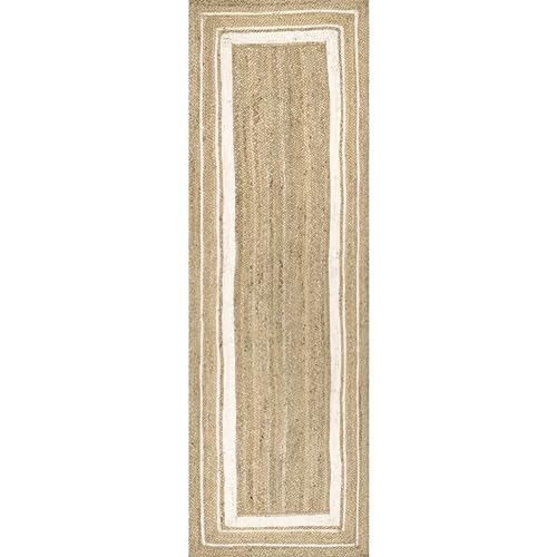 nuLOOM Rikki Coastal Braided Jute Runner Rug, 2' 6" x 10', Off-white - color: Off White, size: 2'6" x 10' (Runner)