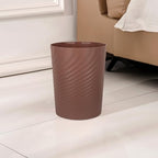 UUJOLY Plastic Trash Can Wastebasket, Garbage Container Basket for Bathrooms, Kitchens, Offices, Kids Rooms (Brown, 1.8 Gallon) - color: Brown, size: 1.8 Gallon/1 Pack