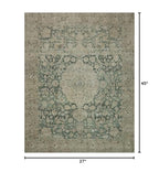 Loloi Magnolia Home by Joanna Gaines Sinclair Collection SIN-05 Jade/Sand 2'-3" x 3'-9", .25" Pile Height, Machine Washable, Accent Rug - color: Jade / Sand, size: 2'3" x 3'9" (Rectangular)