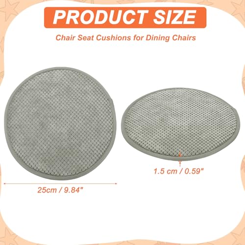 uxcell Round Stool Cushion, 10 x 10 Inch Round Seat Pads with Elastic Straps, Anti-Slip Soft Round Pad Chair Seat Cushions for Dining Chairs Kitchen Bar High Stool, Light Gray - color: Light Gray, size: 10 x 10 Inch