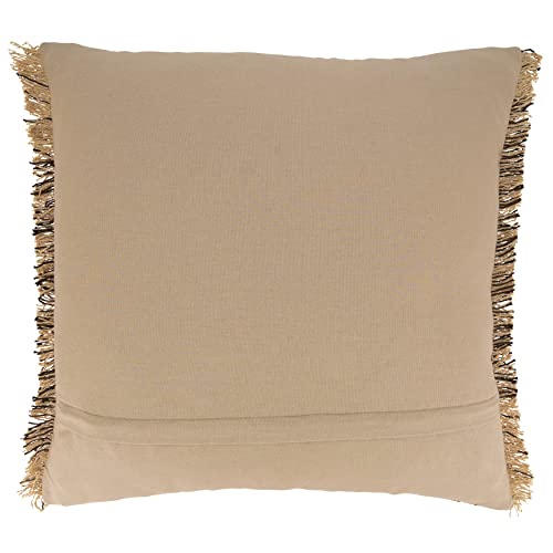 SARO LIFESTYLE Wilma Collection Timeless Animal Print Faux Fur Poly Filled Throw Pillow, 14" x 20", Natural - color: Natural, size: 22" Down