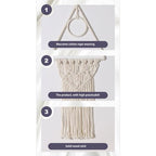 Thereisno Unique Handmade Cotton Woven Wall Hangings Wall Decorations for Bohemian Style Home Living Space Well Workmanship Tapestry
