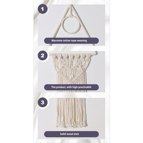 Thereisno Unique Handmade Cotton Woven Wall Hangings Wall Decorations for Bohemian Style Home Living Space Well Workmanship Tapestry