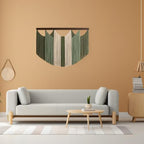 Tie-Dye Macrame Wall Hanging Large Dip Dye Yarn Tapestry Home Boho Wall Decor Ombre Art Headboard Bedroom Living Room Apartment Birthday Gift Xmas,Green with Beige - color: Green With Beige