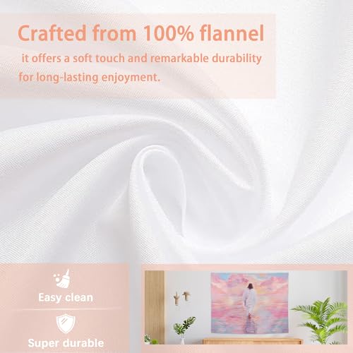 AQYIP Jesus Walking on Water Tapestry, Pastel Christian Jesus Tapestry Decorative, Christian Room Decor, Pink Religious Wall Tapestries Blanket Decor for Home Office Church, 50x60 Inch - color: walking jesus