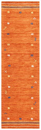SAFAVIEH Himalaya Collection Runner Rug - 2'3" x 8', Rust, Handmade Boho Tribal Wool, Ideal for High Traffic Areas in Living Room, Bedroom (HIM563P) - color: Rust, size: 2'3" x 8' (Runner)
