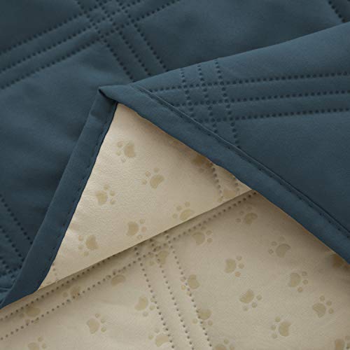 Ameritex Waterproof Dog Bed Cover Pet Blanket with Anti-Slip Back for Furniture Bed Couch Sofa - color: Navyblue, size: 30x53 Inch (Pack of 1)
