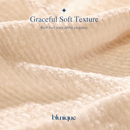Chenille Throw Blanket for Couch, Cozy Soft Blanket Lightweight Decorative Throw for Living Room Sofa Chair, Stylish Home Decor, Ideal for Gifting, Ivory 50"x60" - color: Ivory, size: Throw