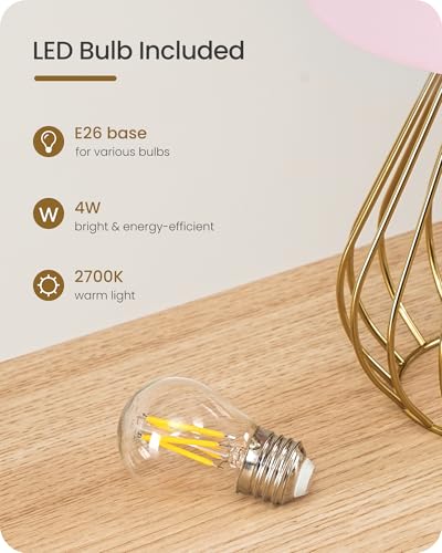 Pink and Gold Table Lamp, Small Bedside Lamp with Metal Base & Pink Linen Lampshade, Modern Nightstand Lamp, Little Cute Desk Lamp for Girl Kid's Room, 2700K LED Bulb Included, DP06TL05 - color: Pink + Gold