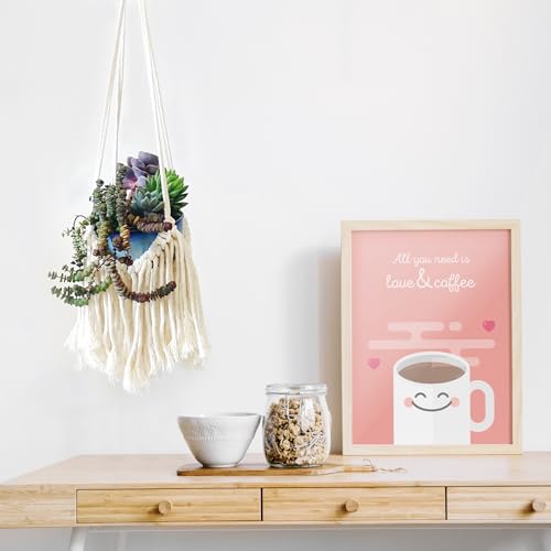 Modern Minimalist Bohemian Style Hanging Planters Plant Net Pocket Hand Woven Hanging Basket Holder Tapestry Flower Basket with Exquisite Tassel Indoor Balcony Decoration (Tassel) - size: Tassel