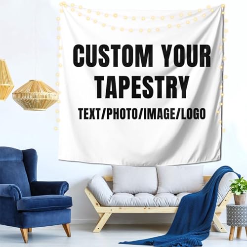 Personalized Tapestry Custom Tapestry Upload Images Banners and Signs Customize For Bedroom Tapestrys Decor Living Room Home - size: 59"L x 59"W