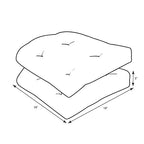 Pillow Perfect Trellis Indoor/Outdoor Tufted Wicker Seat Cushion, 2 Count, 19 x 19, Black Kirkland Black - color: Black Kirkland Black