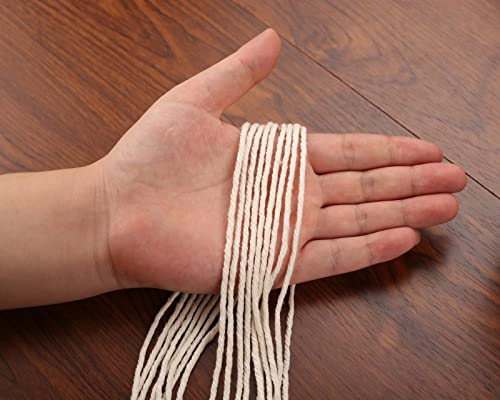 Cotton Macrame Cord 2mm 220yards Natural Colored Macrame Supplies, Soft Craft Cotton Rope for Plant Hanger Wall Hanger Dreamcatcher (Beige) - color: Beige, size: 2mmx220Yards