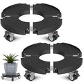 Goovilla Plant Stand with Wheels Heavy Duty, 2Pack Adjustable 15-22 Plant Caddy with Lockable Caster Wheels 440LBS, Rolling Plant Stand/Dolly/Roller for Indoor Outdoor Large Planter, Flower Pot,Black - color: Black