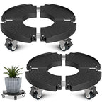 Goovilla Plant Stand with Wheels Heavy Duty, 2Pack Adjustable 15-22 Plant Caddy with Lockable Caster Wheels 440LBS, Rolling Plant Stand/Dolly/Roller for Indoor Outdoor Large Planter, Flower Pot,Black - color: Black