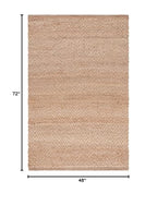 SAFAVIEH Natural Fiber Collection Accent Rug - 4' x 6', Natural, Handmade Farmhouse Fringe Jute, Ideal for High Traffic Areas in Entryway, Living Room, Bedroom (NF731A) - size: 4' x 6' (Rectangular)