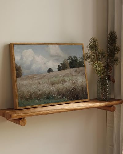 InSimSea Framed Canvas Wall Art Vintage Decor, Landscape Paintings Wall Decorations for Living Room, Retro Wall Art for Bedroom Office Decor, Grassland Classical Painting Prints Room Decor, 12"x16" - color: Corn Field, size: 16"L x 12"W