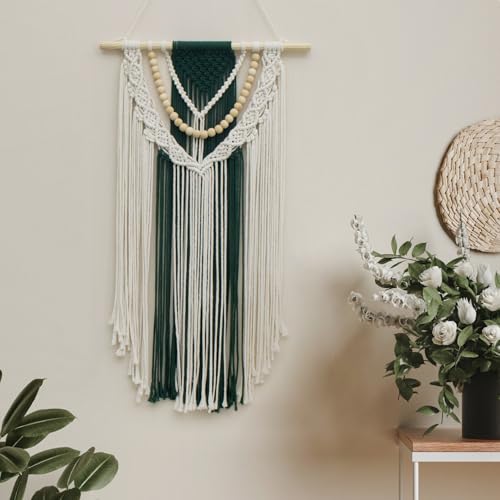 HVEST Macrame Wall Hanging - Handmade Boho Tapestry Wall Art Decor, Bohemian Woven Tapestry Home Decor for Bedroom, Living Room, Nursery, Apartment Aesthetic Wall Decoration