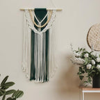 HVEST Macrame Wall Hanging - Handmade Boho Tapestry Wall Art Decor, Bohemian Woven Tapestry Home Decor for Bedroom, Living Room, Nursery, Apartment Aesthetic Wall Decoration
