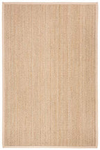 Safavieh Area Rug 6x8 - Natural Fiber Collection - Natural & Beige, Seagrass, Herringbone Pattern with Border (NF115A) - color: Natural/Beige, size: 6' x 8' (Rectangular)