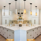 YUYI Alabaster Pendant Light Kitchen Island, H-9.5in Black Pendant Light Fixtures with Natural Marble Shade, Adjustable Ceiling Pendant for Dining Room, Living Room, Bedroom & Bathroom - color: 2-Black, size: 1 Pack