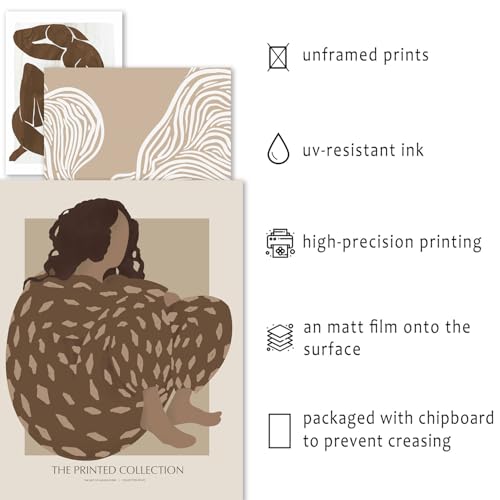 ANERZA 16 PCS Boho Eclectic Wall Art Decor, Abstract Gallery Wall Collage Kit Prints for Bedroom Bathroom, Minimalist Posters for Living Room Aesthetic, Beige and Brown Dorm Home Decor - color: Linen, size: 11"x14" Unframed