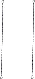 Chain for Hanging Plants,35 Inch Black Hanging Basket Chain Kits with Hooks for Bird Feeder Hanging Plant Extender Porch Wind Chime (Black, 35 Inch-2PCS)