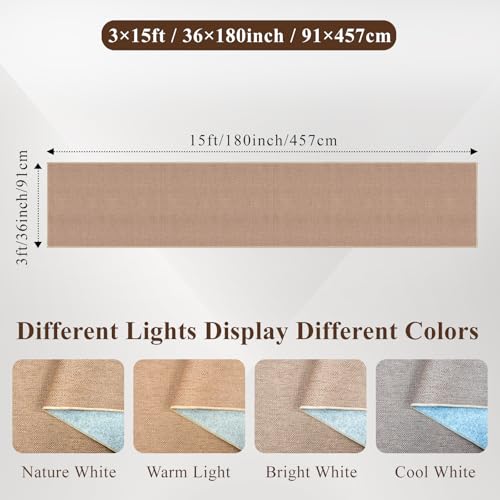 3x15 Jute Like Long Runner Rug：Non-Slip Washable Low Pile Rugs - Farmhouse Carpet for Pet Owners & Busy Families - Indoor Runners Ideal for Hallway Kitchen Entryway Bedroom （3x15 Beige） - color: Beige, size: 15' x 3' (Runner)