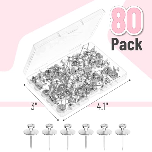 Mr. Pen- Double Headed Picture Hanging Nails, 80 Pack, Silver, Picture Nails, Tacks for Wall Hangings, Wall Pins for Hanging, Wall Nails for Hanging, Thumb Tacks for Wall Hanging, Picture Hangers - color: Silver, size: 80 Pack