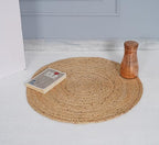 Hand Braided Round Jute Rug Area Round Rugs Custom Size Round Rug Indian Handmade Home Decor Round Rug (3'X3')